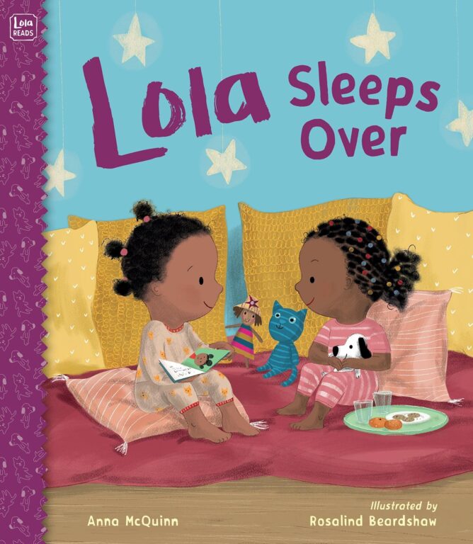 Book cover of Lola Sleeps Over